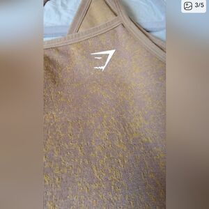 Gymshark Beige and Yellow Sports Bra